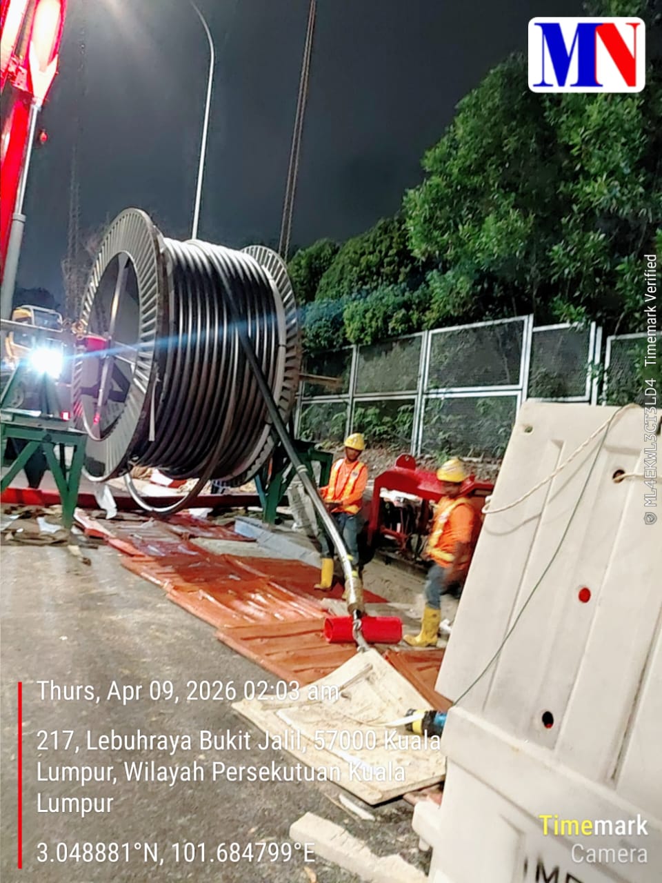 132kV site cable drum