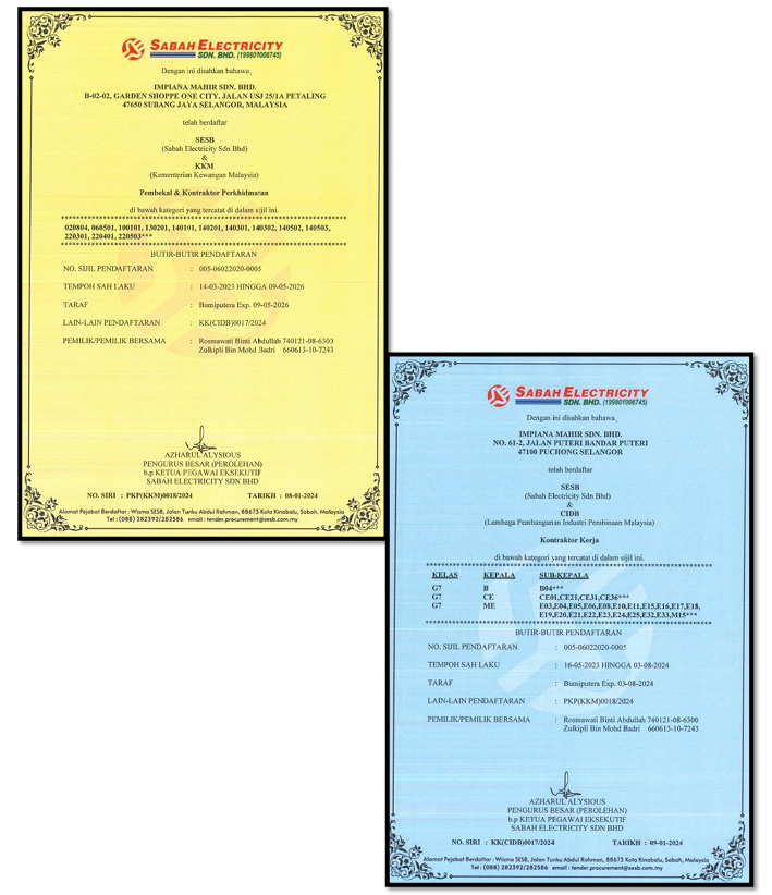 SESB Certificate